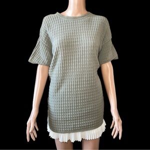 Women's Olive Green Textured Top